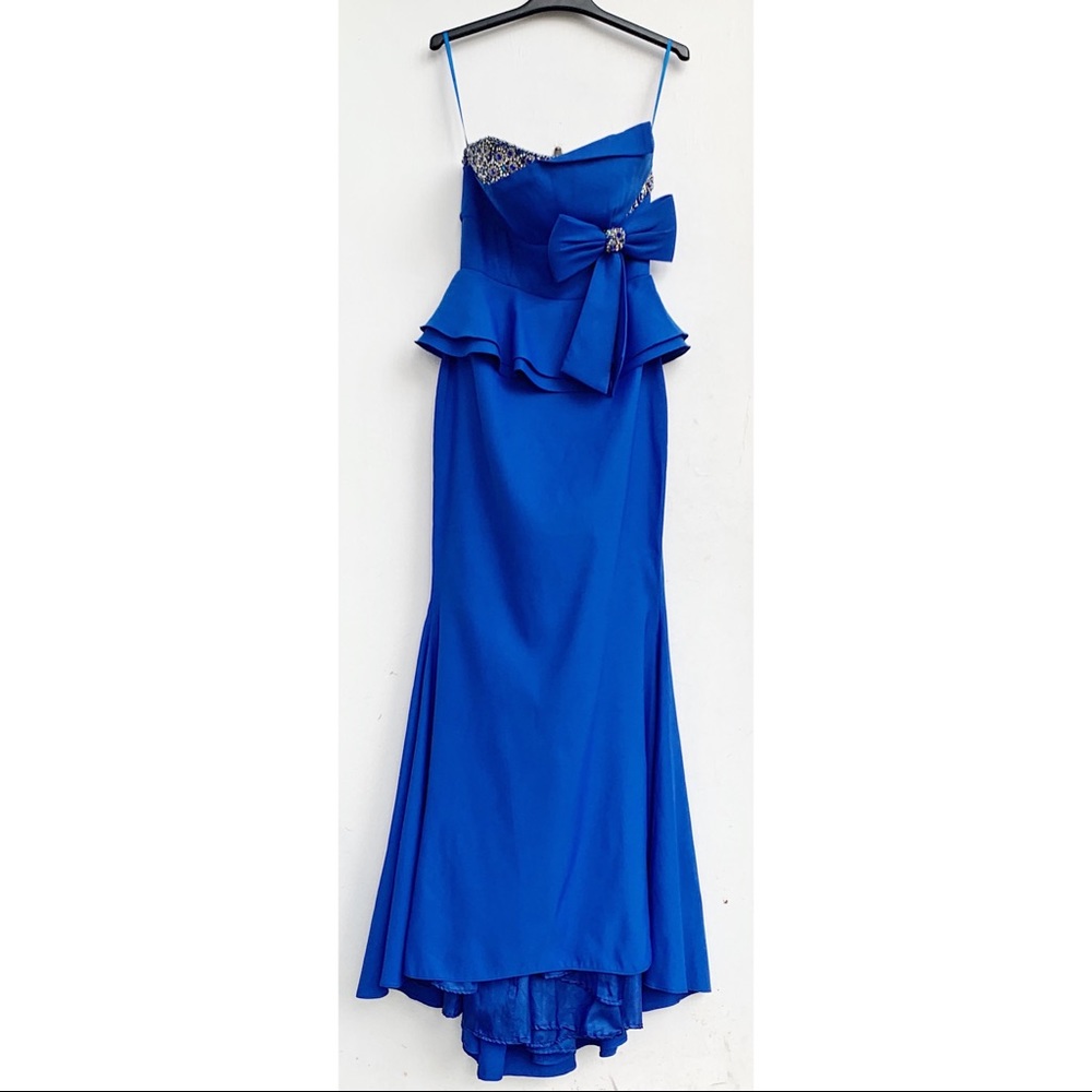Evening gown royal blue dress - Picture 1 of 7